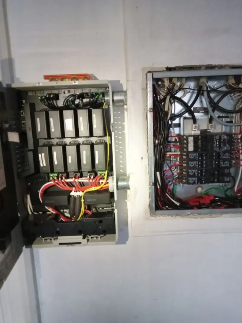 Electrical panel upgrade completed for Security Camera Wiring in Boylston